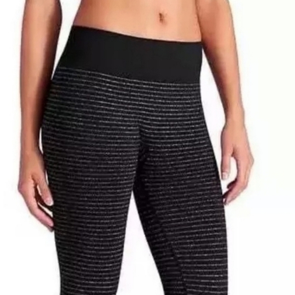 Athleta Shimmer Stripe Leggings NWOT